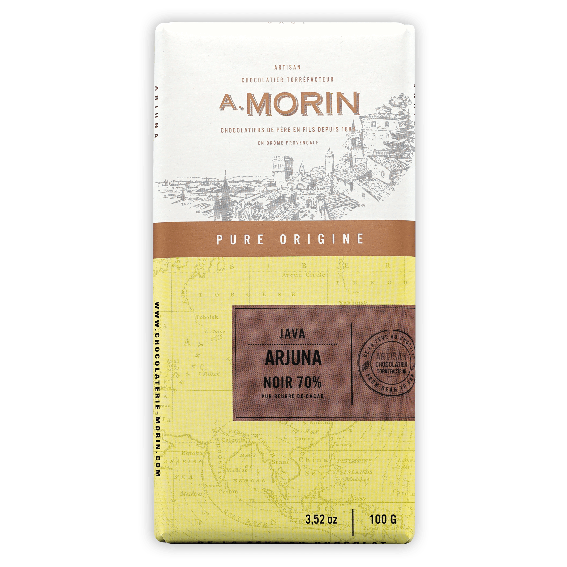 A. label on A. Morin Java Arjuna 70% product