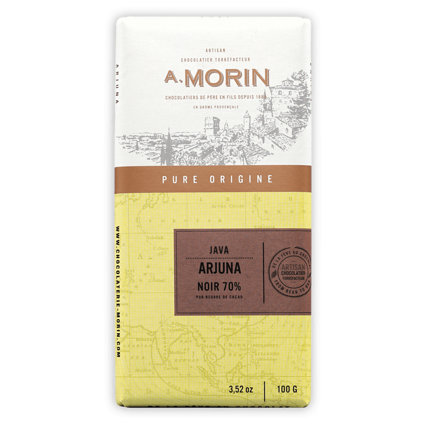 A. label on A. Morin Java Arjuna 70% product