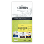 Sleek lime-green and white A. Morin Perou Chanchamayo 100% cacao bar