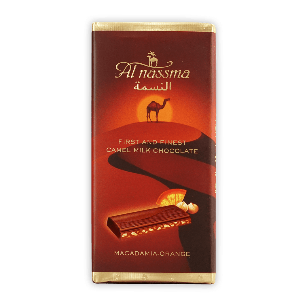 Al Nassma Camel Milk Chocolate w/ Macadamia Orange