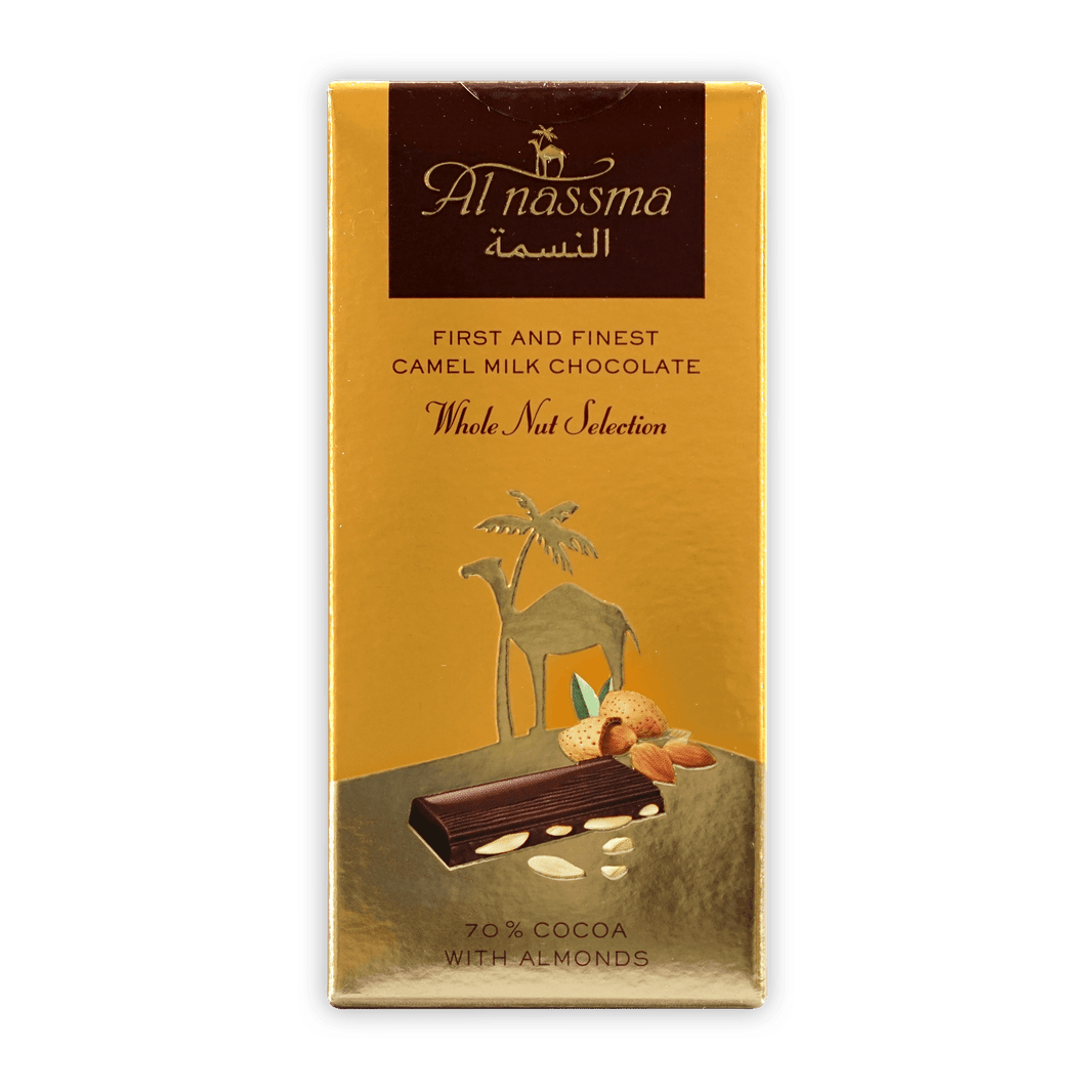 Al Nassma Dark Milk Chocolate w/ Almonds 70%