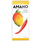 Amano Mango Chili 65% artisan chocolate bar with mango chili illustration