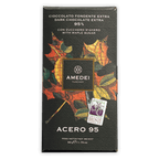 Amedei Acero Maple Sugar 95% dark chocolate bar with autumn leaf package
