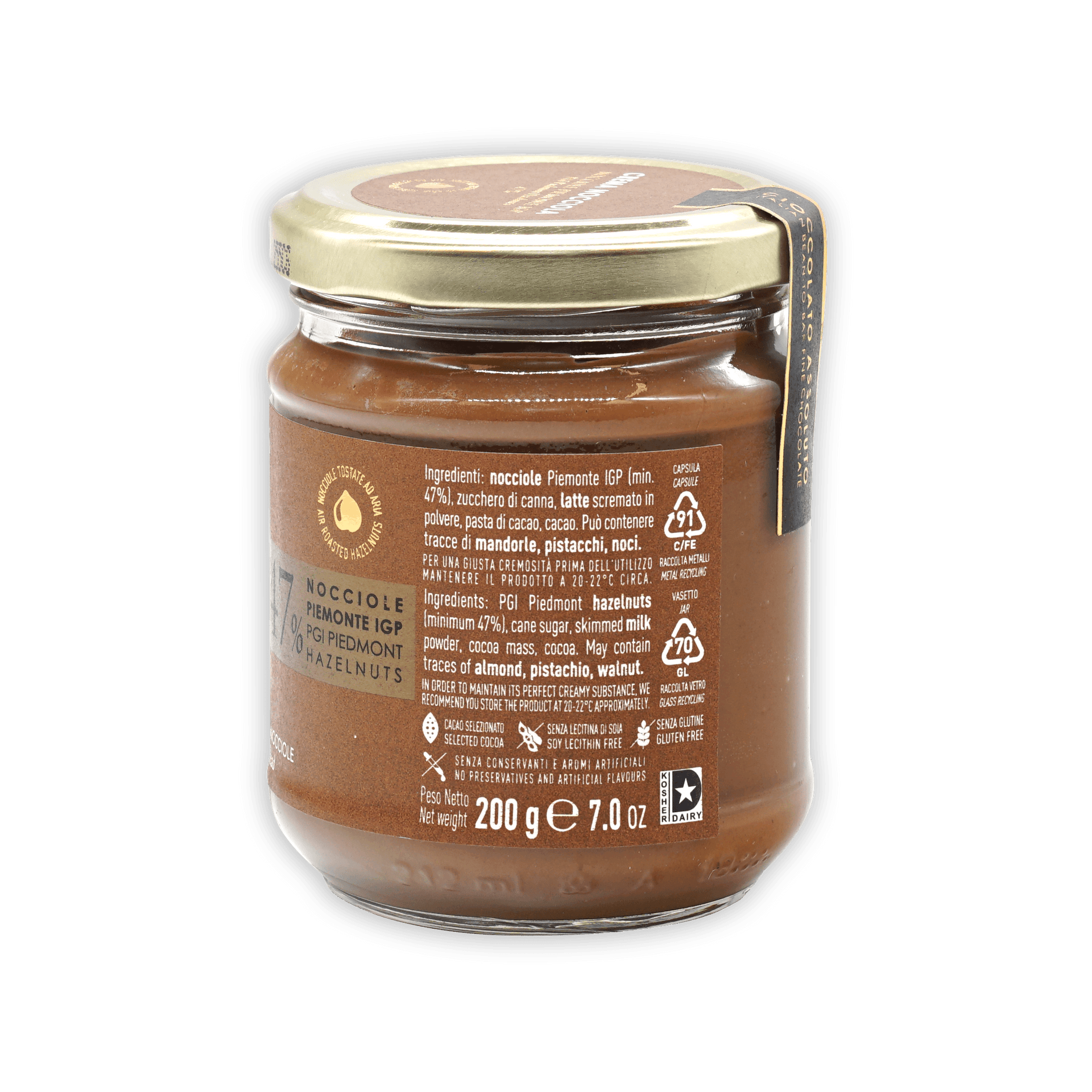 Amedei Crema Toscana Classic Gianduja 200g PGI Piedmont hazelnut spread