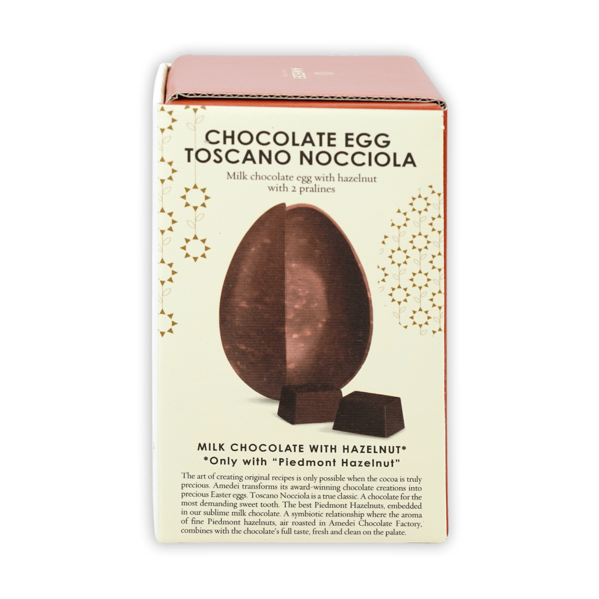 Amedei Easter egg milk chocolate and hazelnut with pralines inside