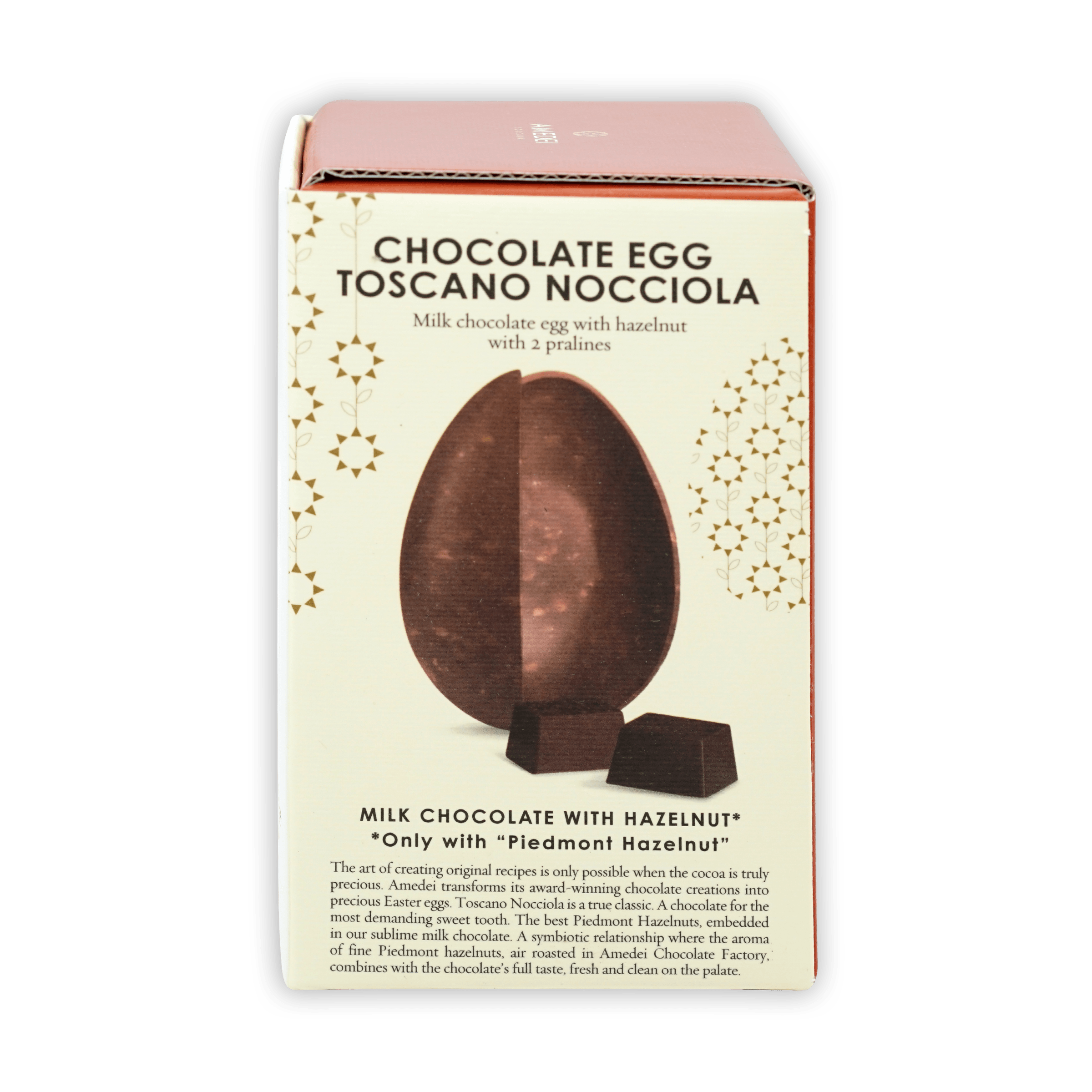 Amedei Easter egg milk chocolate and hazelnut with pralines inside