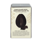 Amedei Easter Egg Toscano Black Dark 70% with glossy exterior and pralines