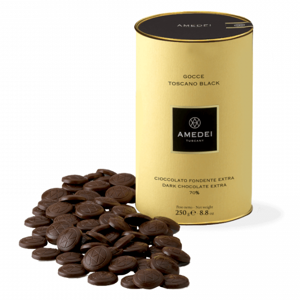 Amedei Gocce Toscano Black (Dark Chocolate) Chips 70%