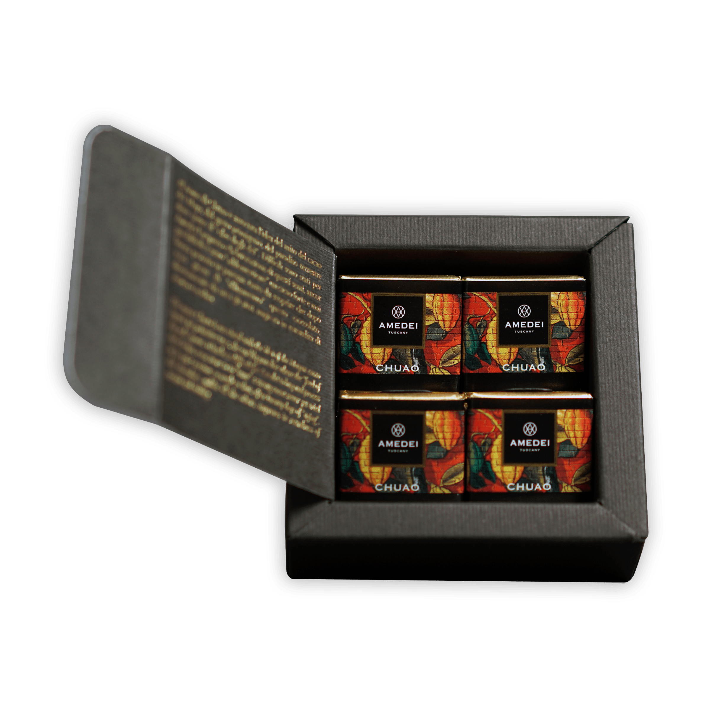 Amedei Chuao 70% Napolitains black gift box with 6 chocolates