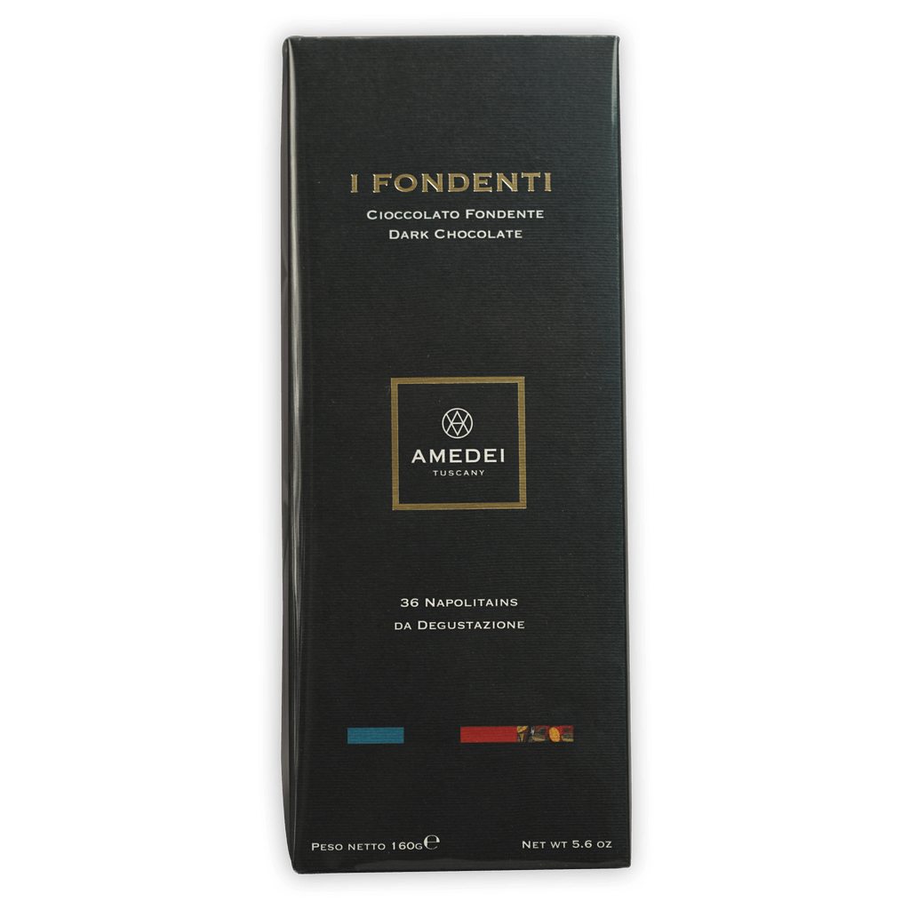 Amedei Tuscanys I Fondenti dark chocolate box with 36 napolitains