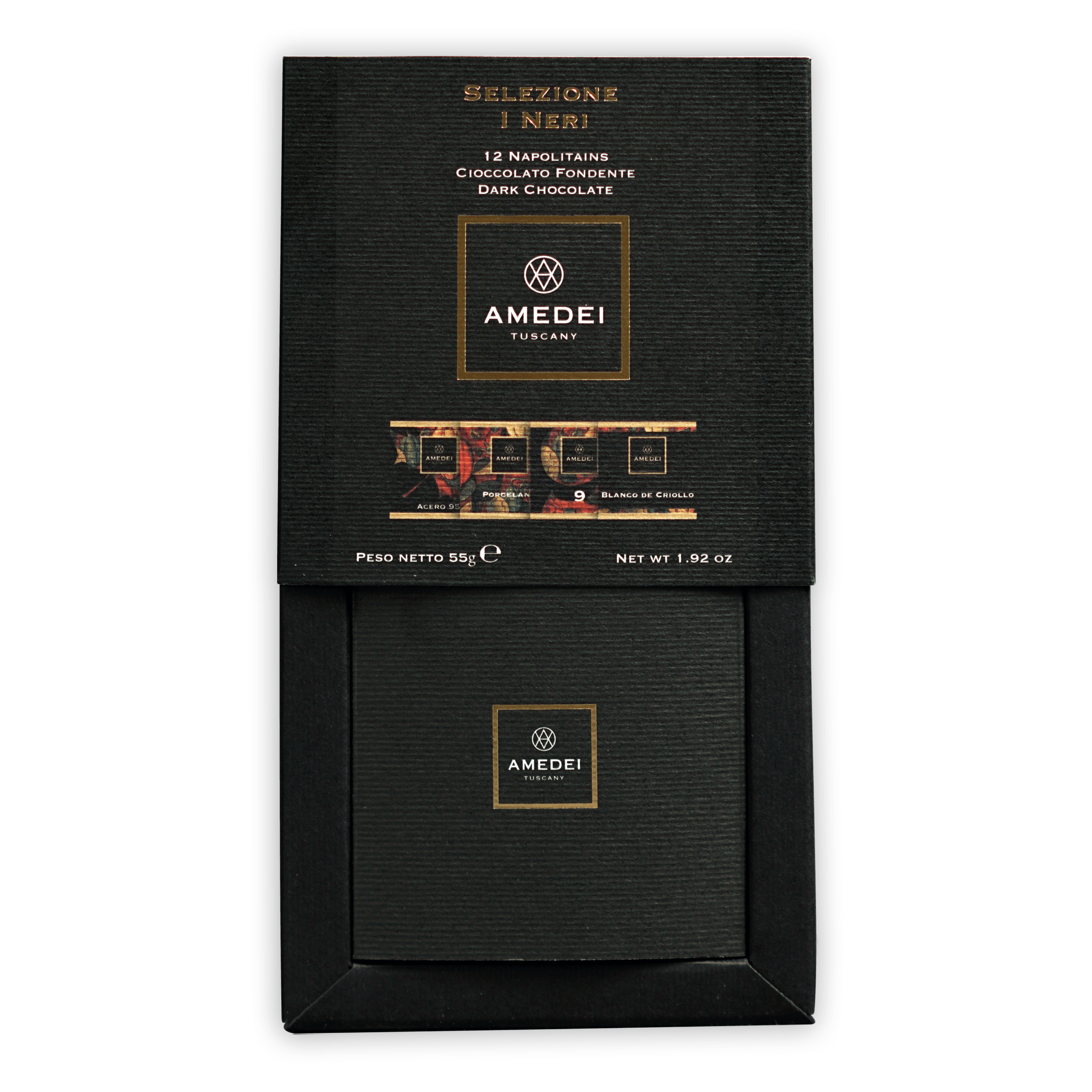 Amedei Napolitains I Neri 70% 12 pcs in elegant black box