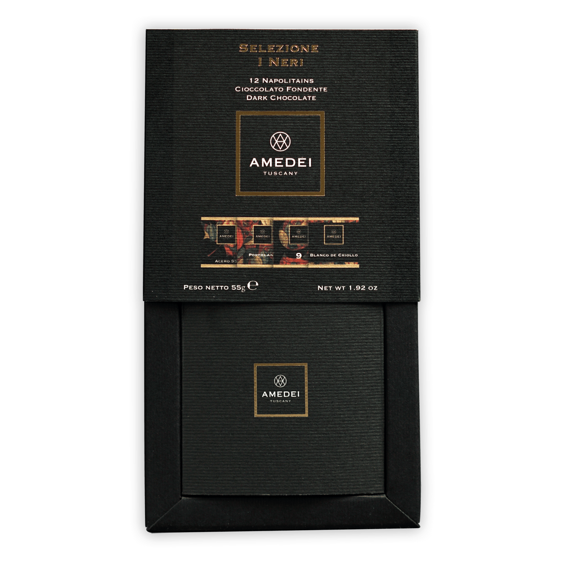 Amedei Napolitains I Neri 70% 12 pcs in elegant black box
