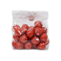 Amedei Pralines Dark with Almond Filling in clear bag of red foil candies