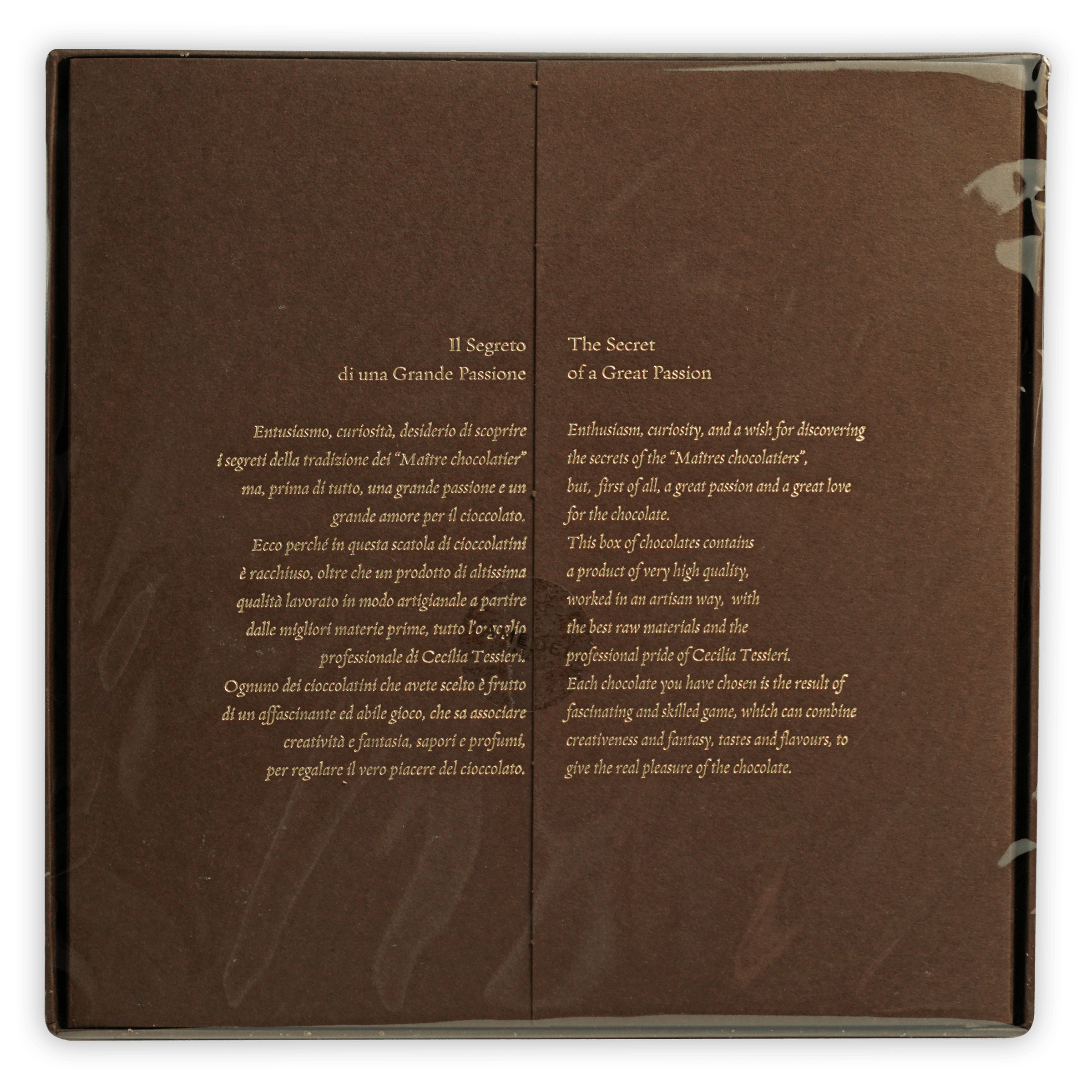 Amedei chocolate pralines gift box 25 pcs brown minimalist bilingual design