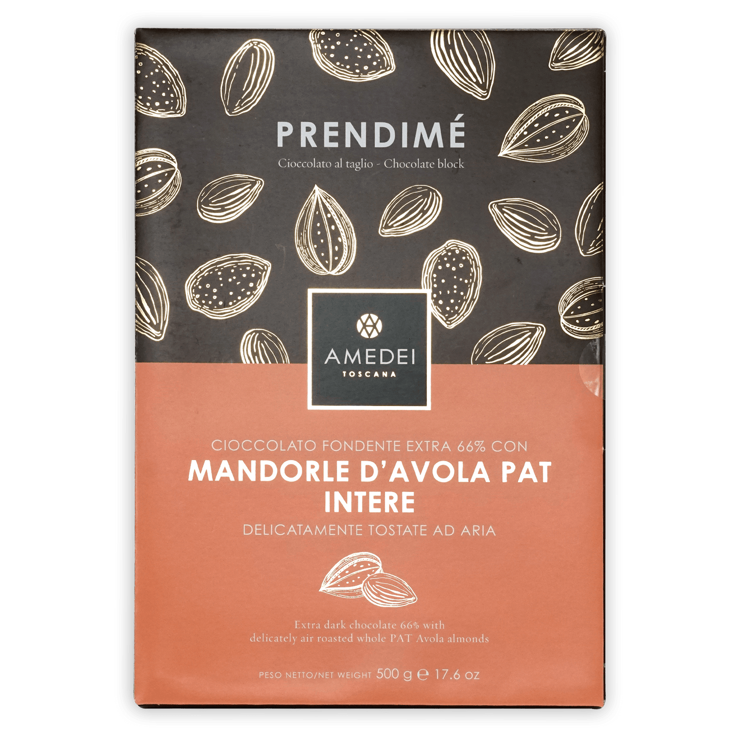 Amedei Prendimé Dark Chocolate w/ Almonds 66% (500g)