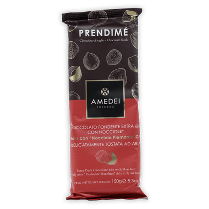 Amedei Prendimé Dark Chocolate w/ Hazelnuts 66% 150g