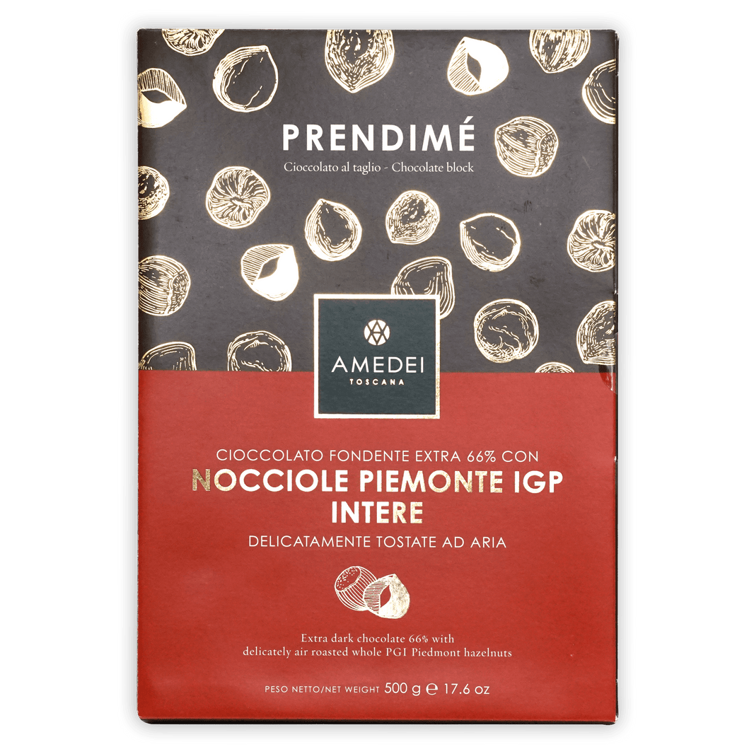 Amedei Prendimé Dark Chocolate w/ Hazelnuts 66% (500g)