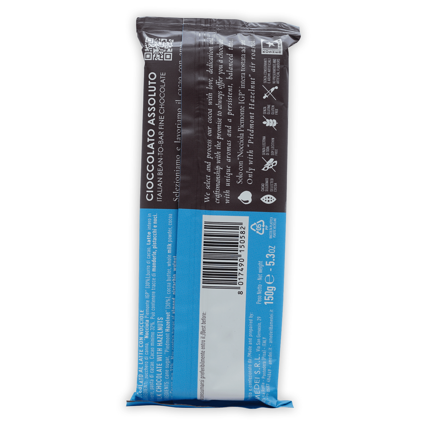 Amedei Prendimé Milk Chocolate w/ Hazelnuts 150g