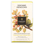 Amedei Toscana Toscano pistachio white chocolate bar wrapper