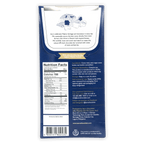 Back of Auro Dark Chocolate 64% blue wrapper with gold banner