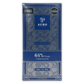 Auro Dark Chocolate 64% bar in blue wrapper with silver patterns