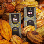 Auro Reserve Paquibato 70% dark chocolate bars with cocoa pods