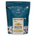 Auro White Chocolate Coins 32% in teal cream resealable package