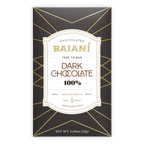 Baiani Dark Bahia 100% dark chocolate bar in black gold wrapper