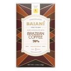 Baiani Dark w/ Brazilian Coffee 70% cacao bar in brown gold wrapper