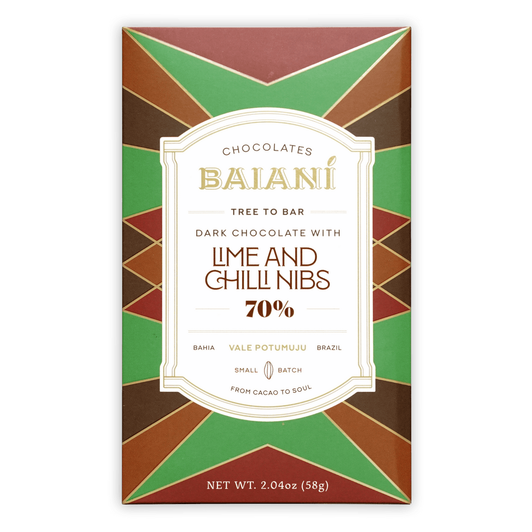 Baiani Dark w/ Lime & Chili Nibs 70%