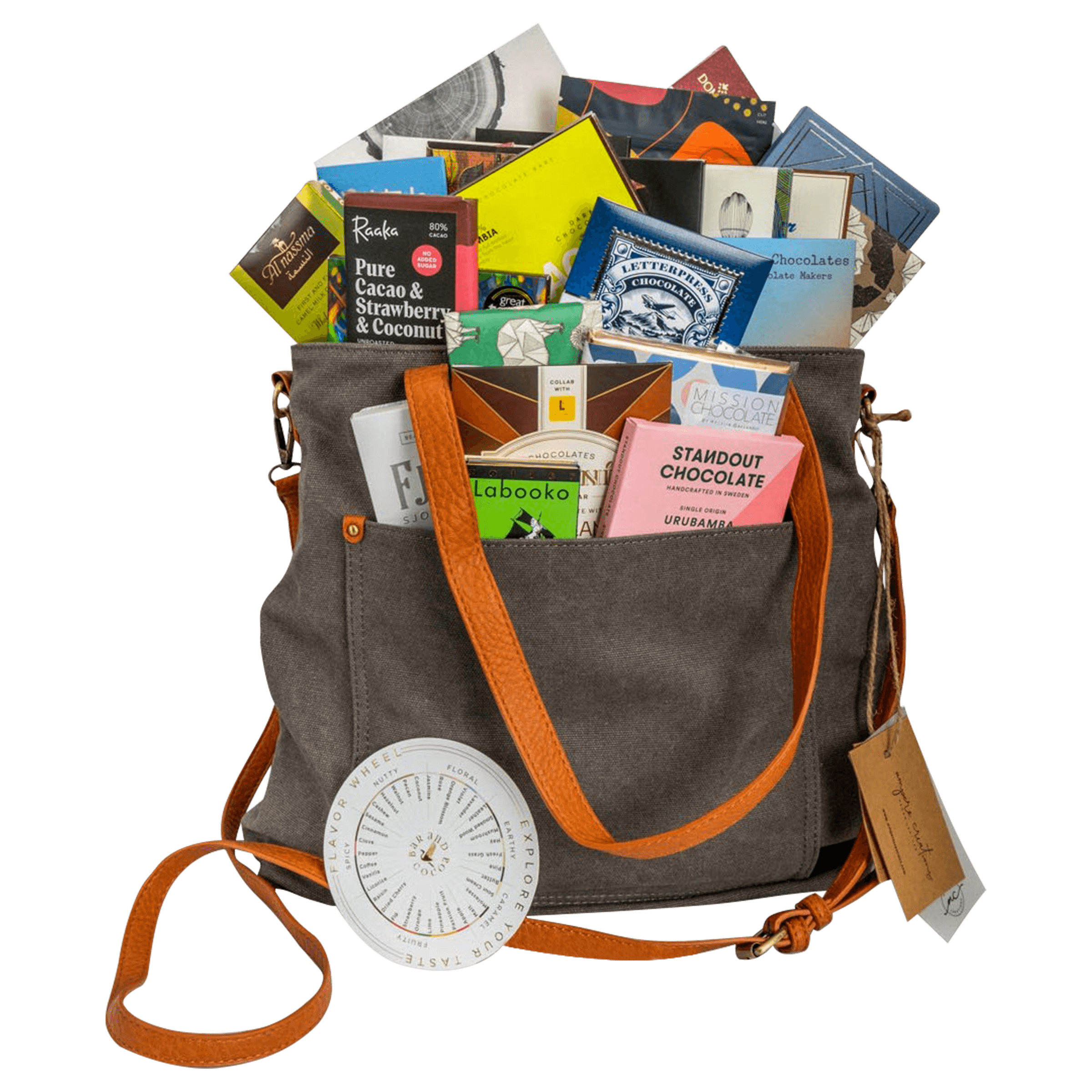 chocolate rain tote bag in Dark Cowboy style Loren Medium Leather Tote Bag