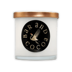 Bar & Cocoa Chocolate Candle jar with rose gold lid and gold bird logo