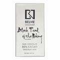 Belvie Black Pearl 85% sleek white bar wrapper with black typography