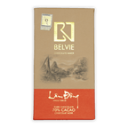 Belvie Lam Dong 70% dark chocolate bar with beige orange landscape wrapper