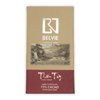 Belvie Thien Tuy 75% cacao dark chocolate bar in beige maroon wrapper