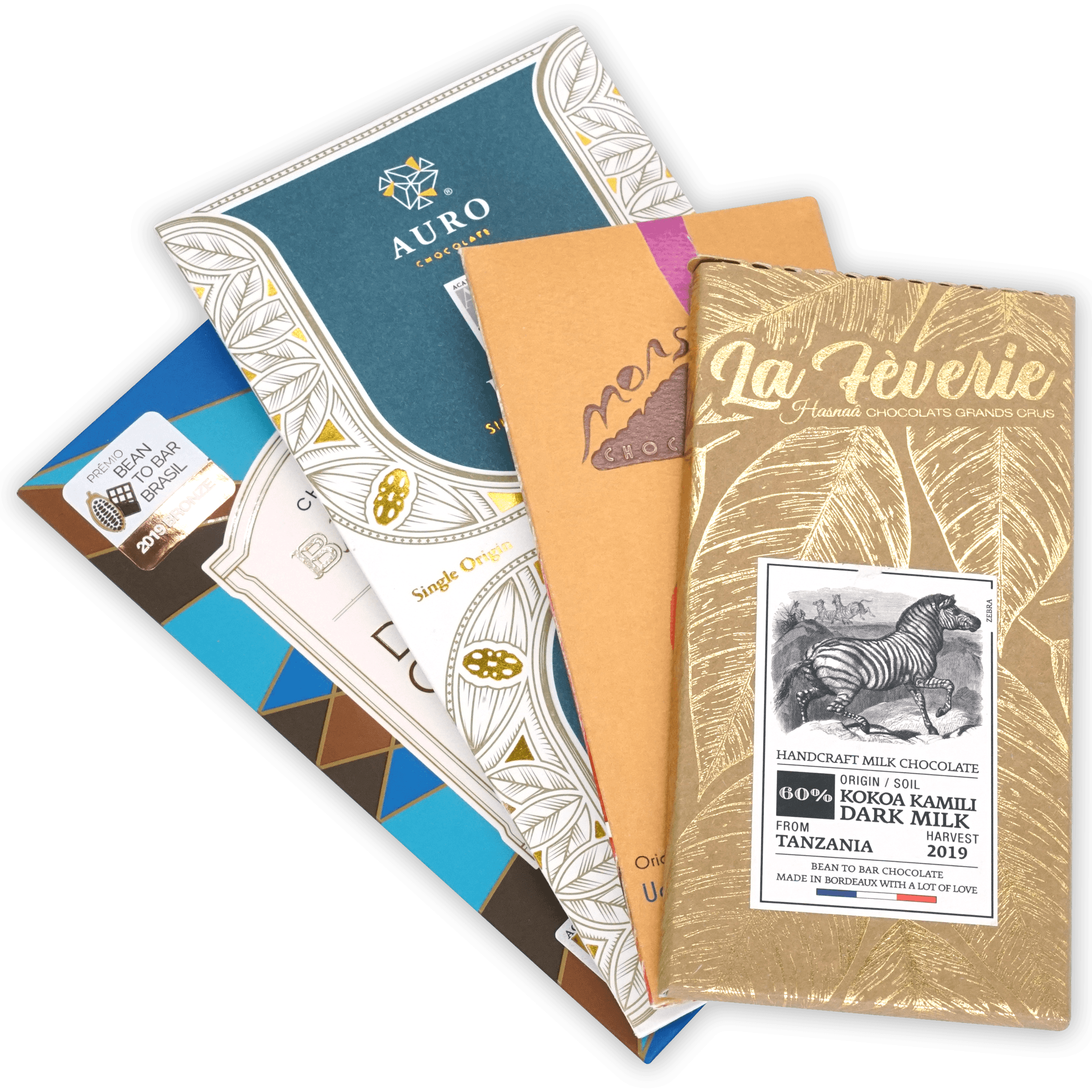 Best of Dark Milk Bundle: Auro, La Fèvrière, Mors artisanal chocolate bars
