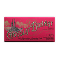 Bonnat Haiti 75% dark chocolate bar wrapper with pink cathedral design
