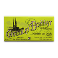 Vibrant lime green wrapper of Bonnat Madre de Dios Peru 75% dark chocolate bar
