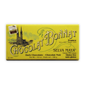 Bonnat Selva Maya 75% dark chocolate bar wrapper with gold lettering and cathedral illustration