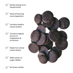 Smooth glossy Ora Ceremonial Cacao Thriving Tanzania dark chocolate discs