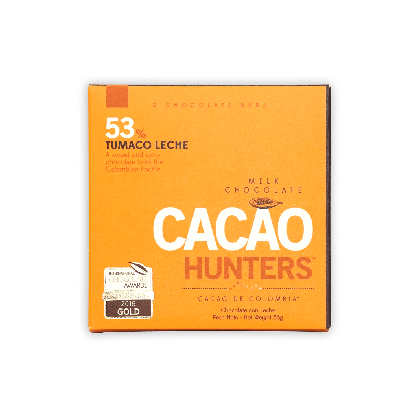 Cacao Hunters Tumaco Milk 53% – Bar & Cocoa Cacao Hunters Tumaco Milk 53% – Bar & Cocoa