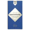 Cacaosuyo Cuzco 100% Peruvian cacao dark chocolate in sleek blue wrapper