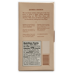 Back of Cacaosuyo Milk Quinoa Crunch 40% beige package with nutrition facts