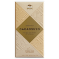 Cacaosuyo Piura Milk 50% cream chocolate bar wrapper with gold Incan designs