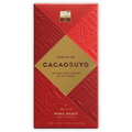 Cacaosuyo Piura Select 70% dark chocolate bar wrapper with Incan patterns