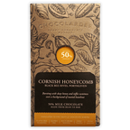 Chocolarder Cornish Honeycomb 50% Milk Chocolate bar wrapper