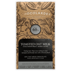 Chocolarder Toasted Oat Milk 60% bar in brown paper with botanicals