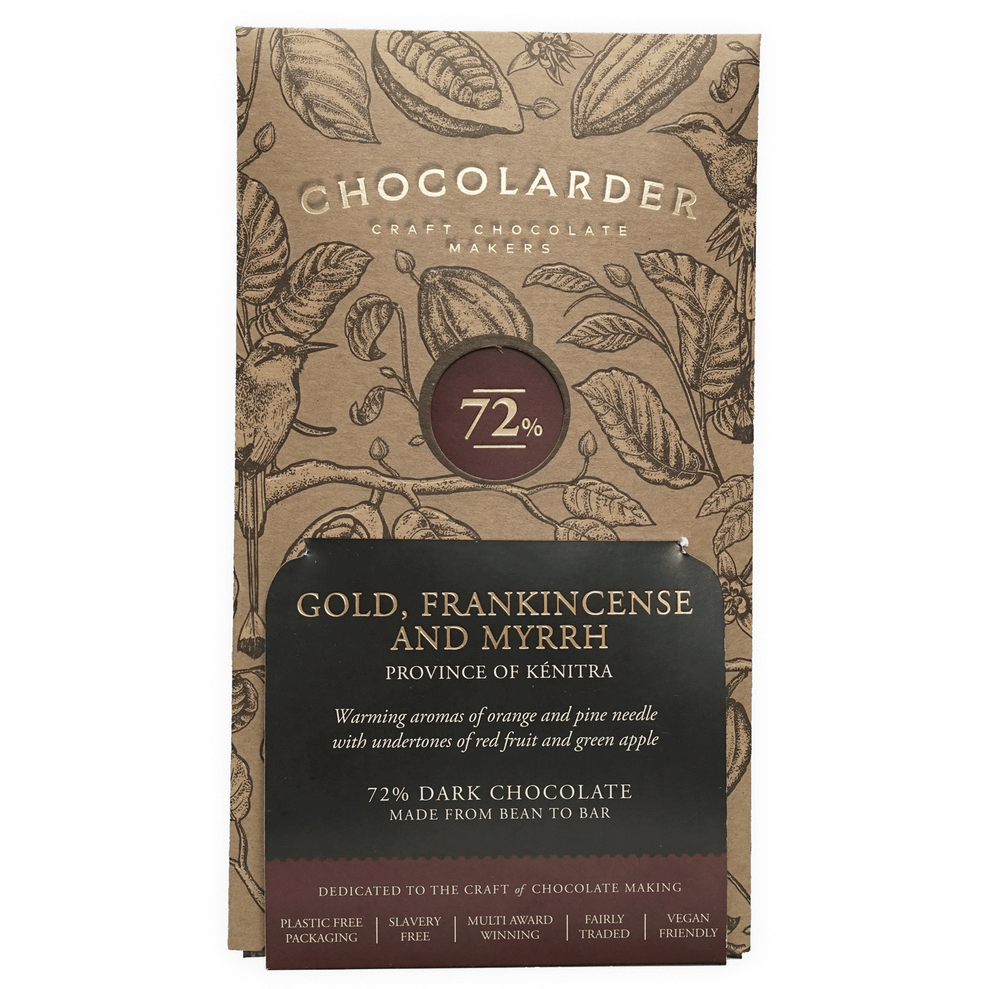 Chocolarder Gold, Frankincense and Myrrh 72% (Seasonal)