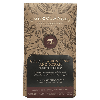 Chocolarder Gold, Frankincense and Myrrh 72% (Seasonal)