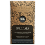 Chocolarder Pure Dark 100% chocolate bar wrapper with botanical illustrations